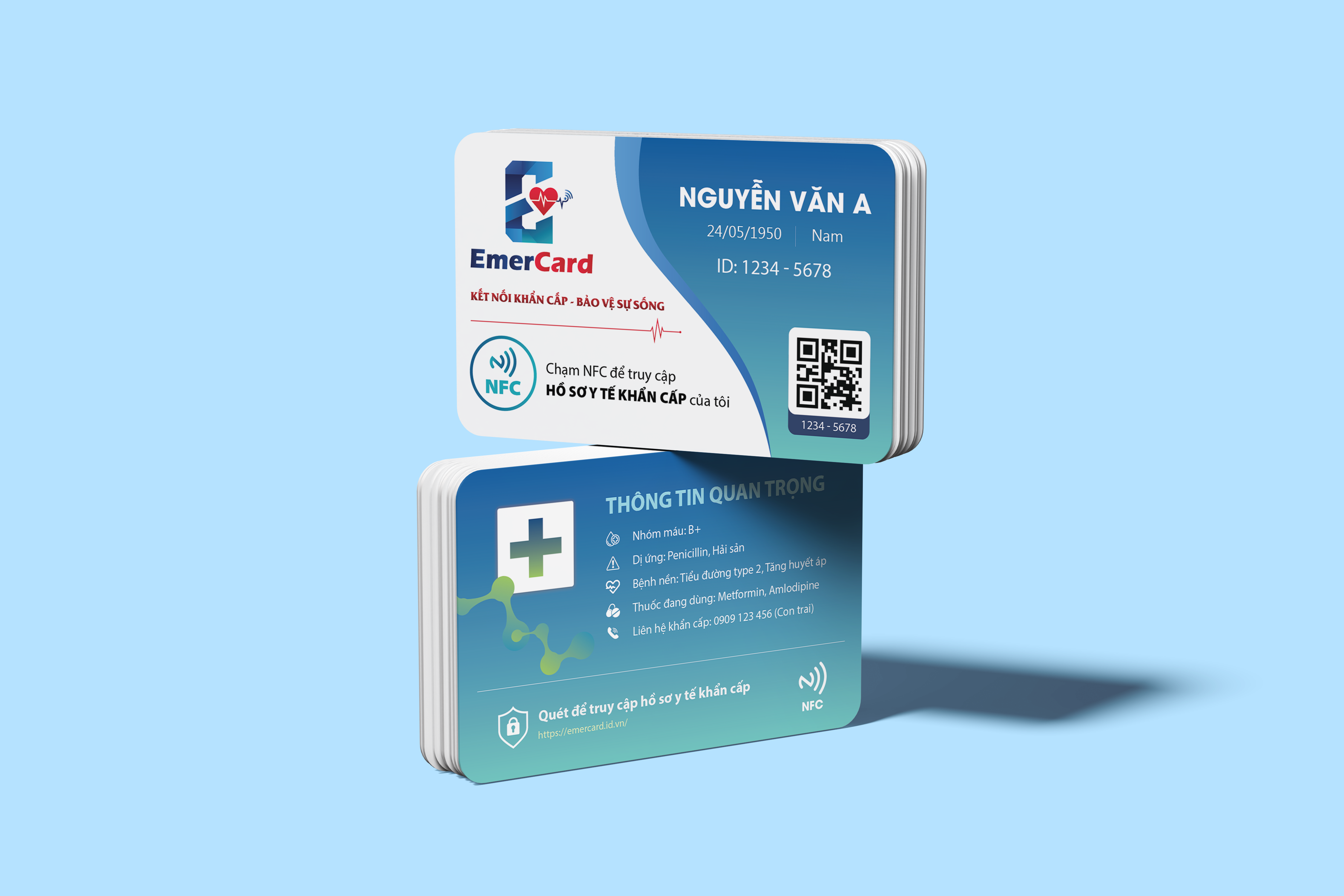 EmerCard mockup